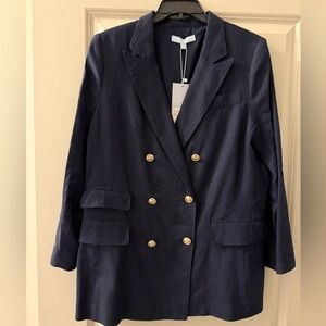 ANTONIO MELANI Navy Blazer with Gold Buttons